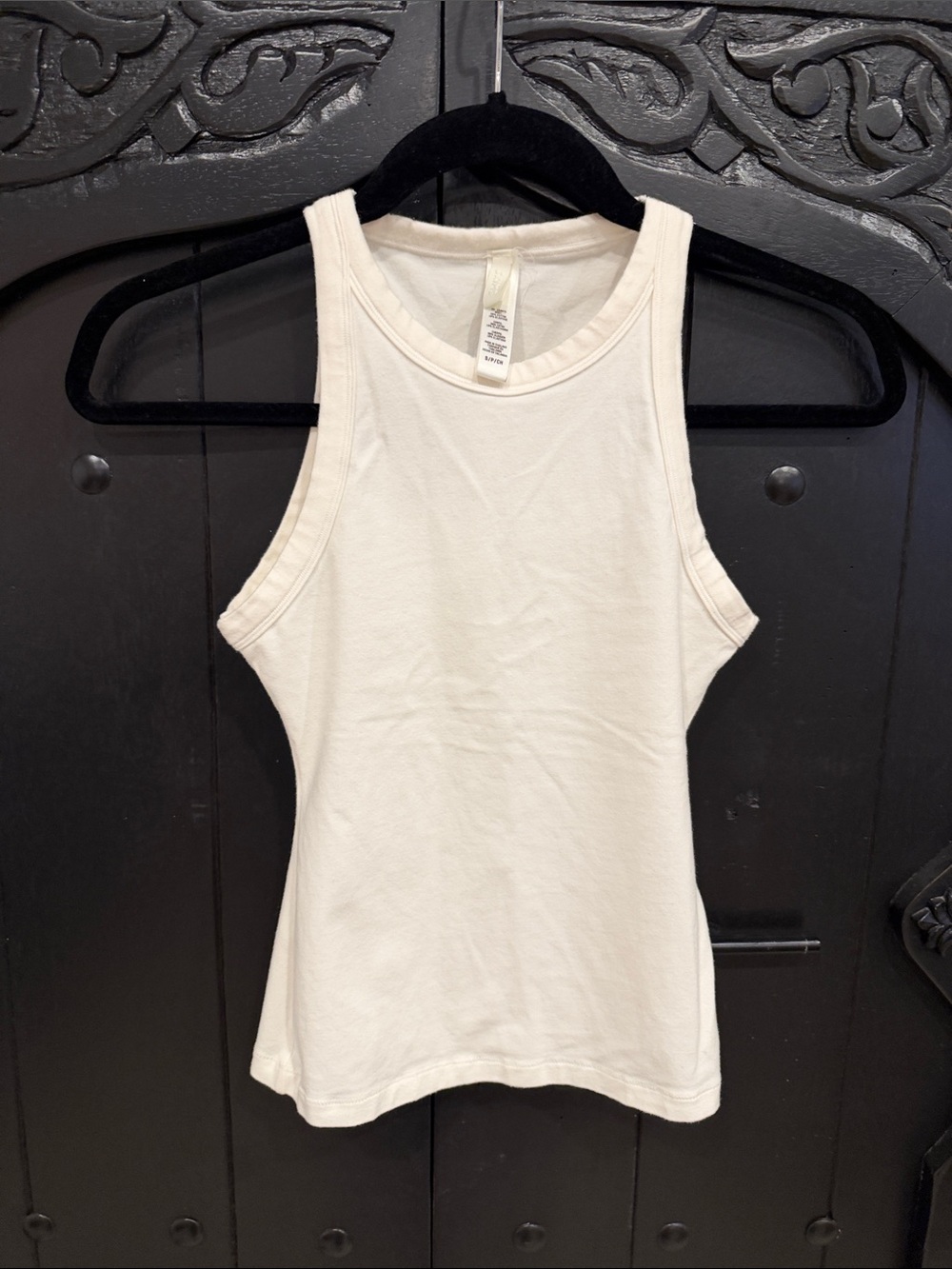 SKIMS Cream Ribbed Tank Top